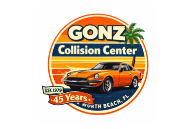 Original Gonz Collision Center logo, restored in color Original Gonz Collision Center logo, restored in color - Est. 1979, Lake Worth Beach FL